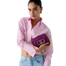 Borsa Donna Mini a Spalla LIU JO Better linea La Puffy in Ecopelle Trapuntata Viola