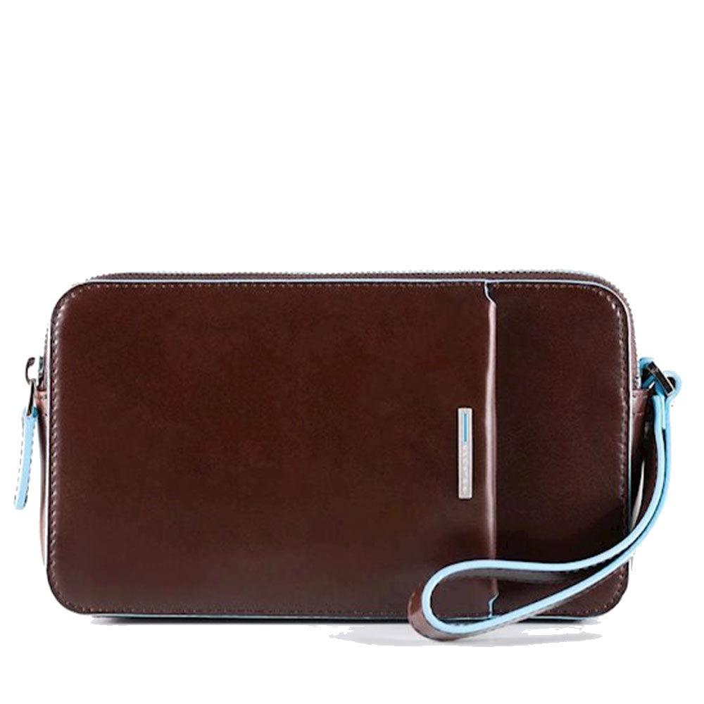 Pochette Uomo PIQUADRO in Pelle Linea Blue Square colore Mogano - AC4221B2