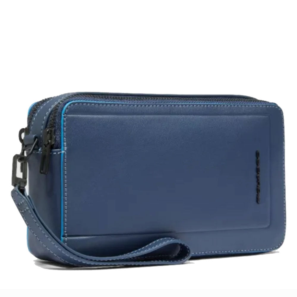 Pochette Uomo PIQUADRO in Pelle Linea Atlas colore Blu - AC4221S138R