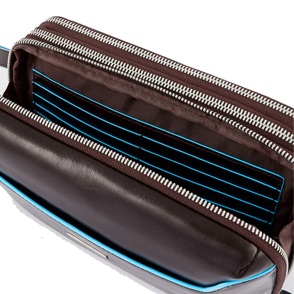 Pochette Uomo PIQUADRO in Pelle Linea Blue Square colore Mogano - AC5940B2R