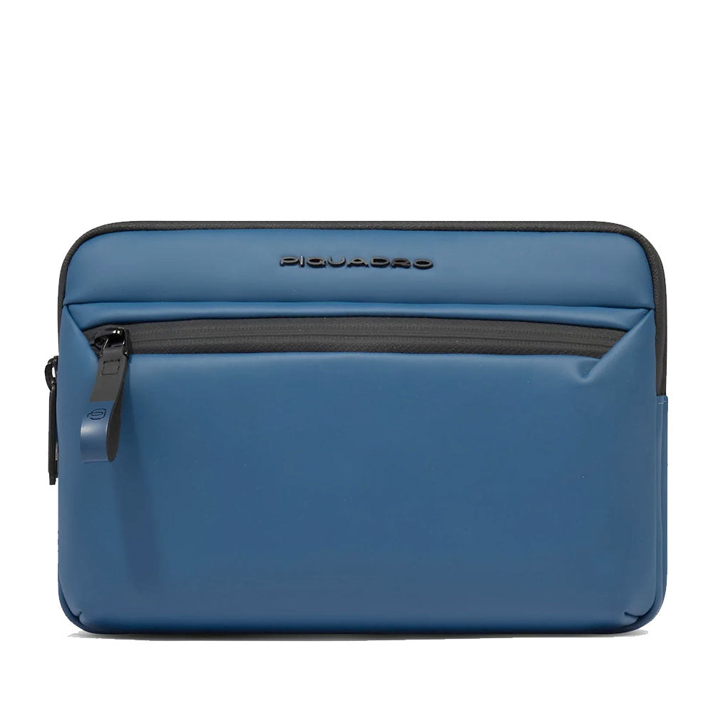 Pochette Uomo Piquadro in Tessuto colore Avio con Tracolla Linea Corner - AC6492C2OW