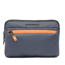 Herren-Pochette PIQUADRO aus Stoff in Blau mit Umhängeriemen Modell Corner - AC6492C2OW