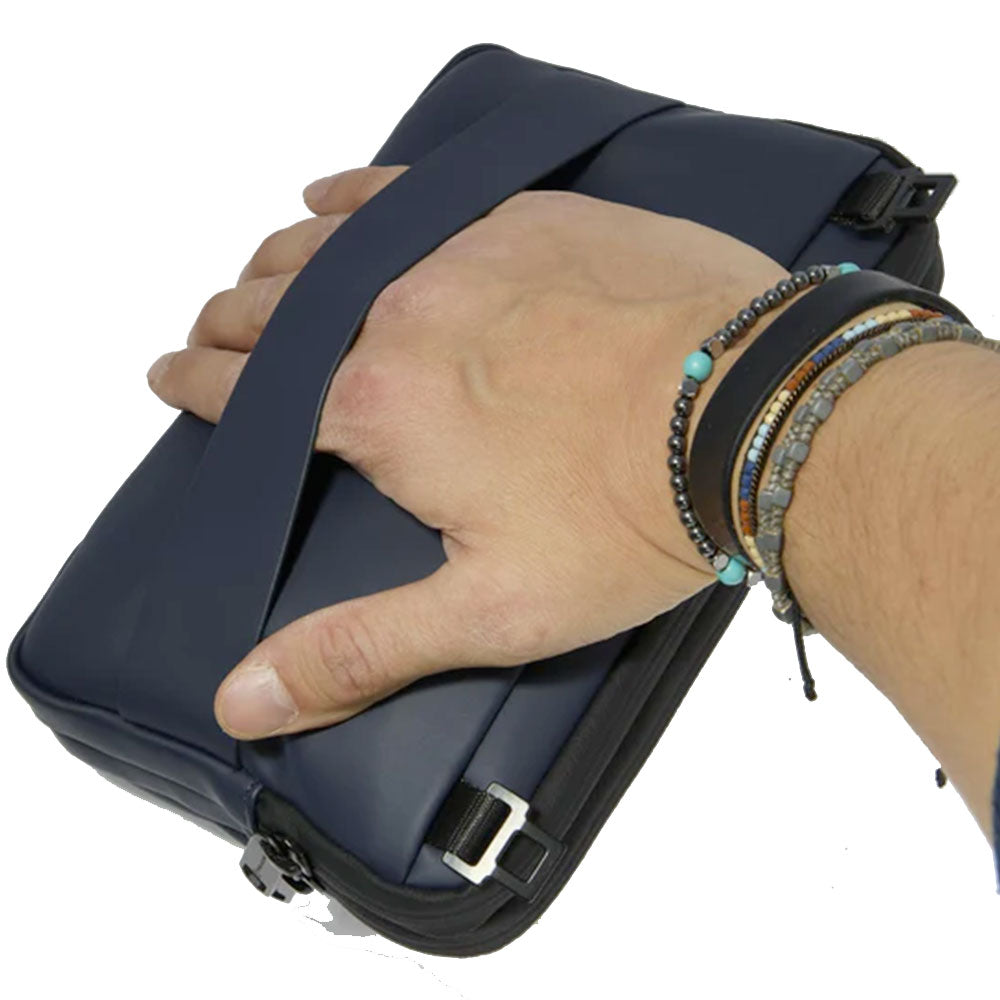 Pochette Uomo Piquadro in Tessuto colore Blu con Tracolla Linea Corner - AC6492C2OW