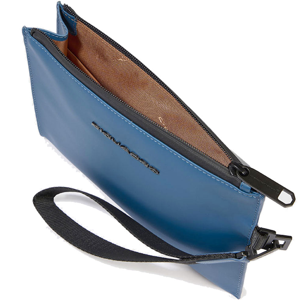 Pochette PIQUADRO in Tessuto Gommato Avio Linea Corner 2.0 Misura Media- AC6833C2OW