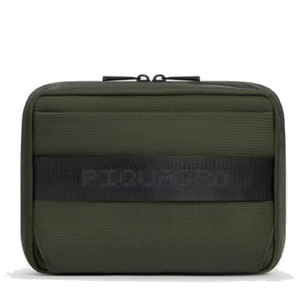 Beauty Case PIQUADRO Uomo in Tessuto e Pelle Colore Verde Linea Sync - AC7185W145