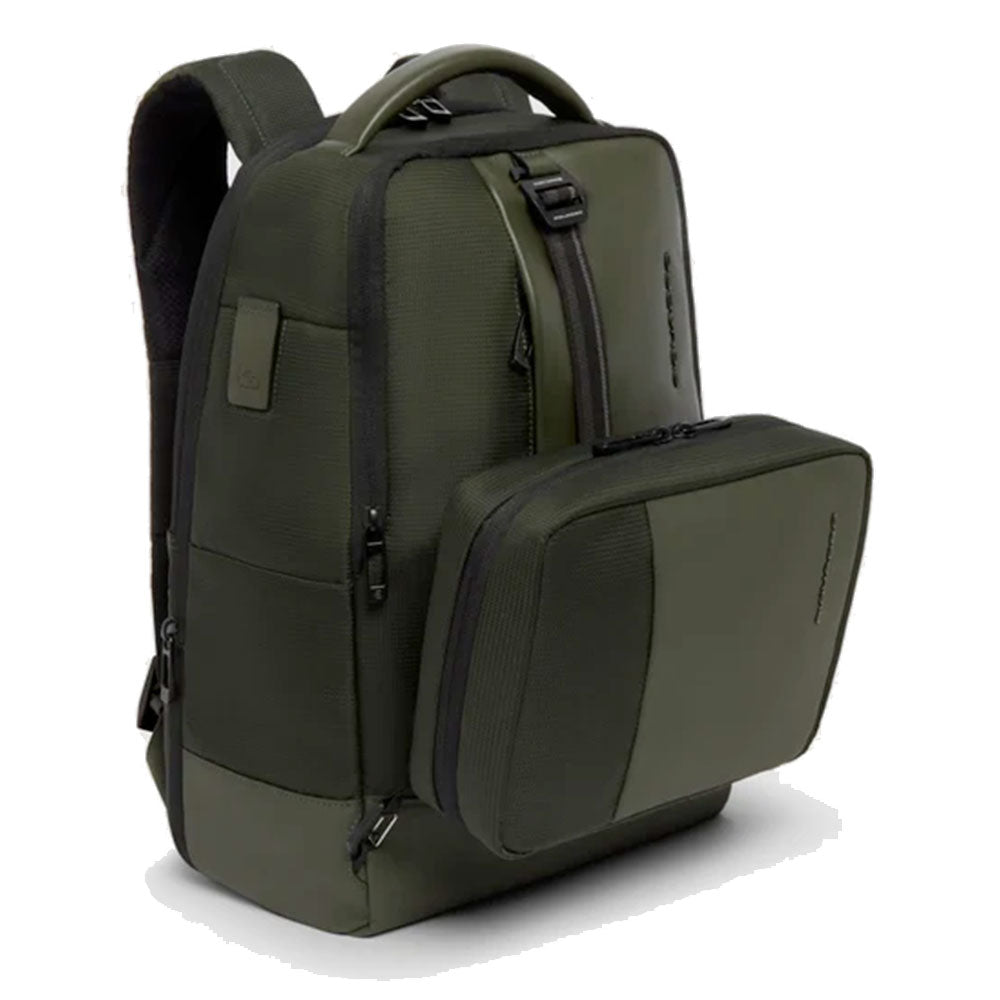 Beauty Case PIQUADRO Uomo in Tessuto e Pelle Colore Verde Linea Sync - AC7185W145