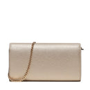 LIU JO Damen-Clutch mit Schultergurt und Saffiano Light Gold-Aufdruck