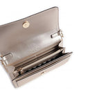 LIU JO Damen-Clutch mit Schultergurt und Saffiano Light Gold-Aufdruck