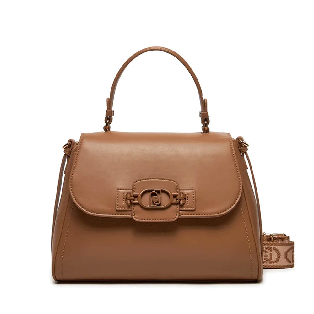 Borsa Donna a Mano LIU JO Better Marrone con Logo con Morsetto