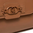 LIU JO Better Brown Damenhandtasche mit Klemmlogo