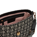 Borsa Donna a Mano LIU JO in Tessuto Jacquard Nero con Logo All Over