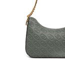 Hobo Bag a Tracolla LIU JO Better Effetto Bottalato con Logo in Rilievo Dark Jade