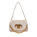 Borsa Donna a Spalla e Tracolla LIU JO linea La Puffy in Eco-Fur Soft Cream