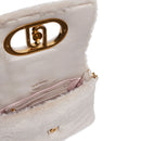 Borsa Donna a Spalla e Tracolla LIU JO linea La Puffy in Eco-Fur Soft Cream