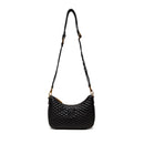 LIU JO Better Quilted Glossy Black Shoulder Hobo Bag