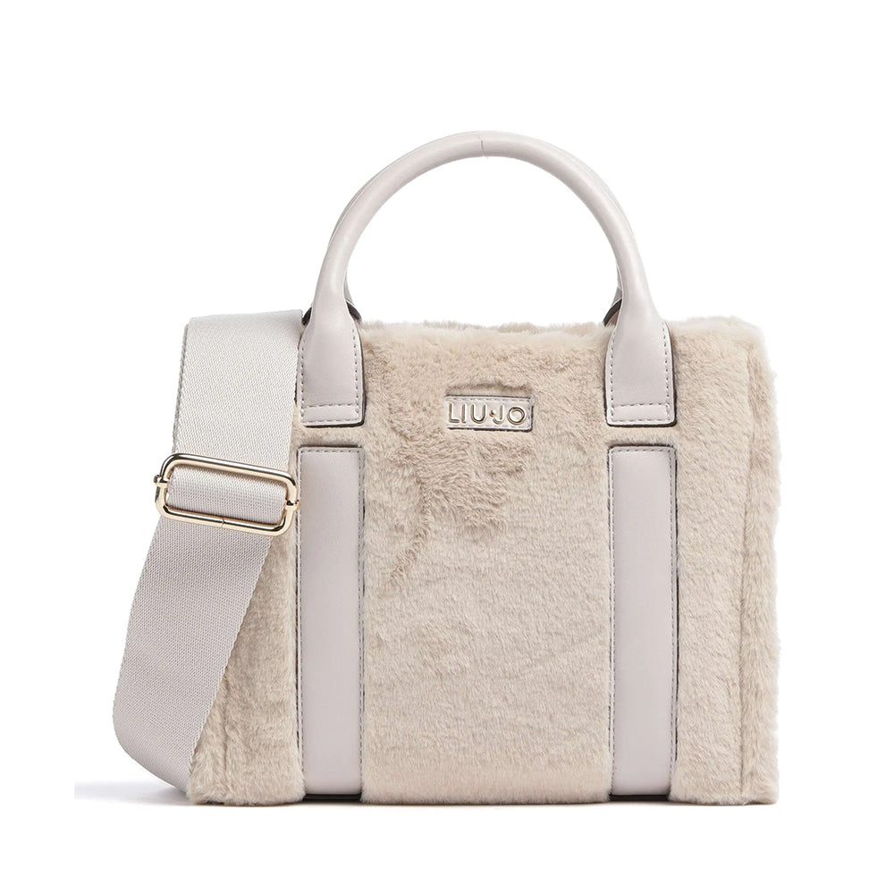 LIU JO Better Handtasche in Eco-Fur True Champagne Farbe