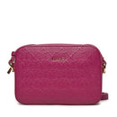 LIU JO Better Shoulder Kameratasche mit durchgehendem Fuchsia-Monogramm-Logo