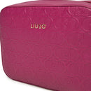 LIU JO Better Shoulder Kameratasche mit durchgehendem Fuchsia-Monogramm-Logo