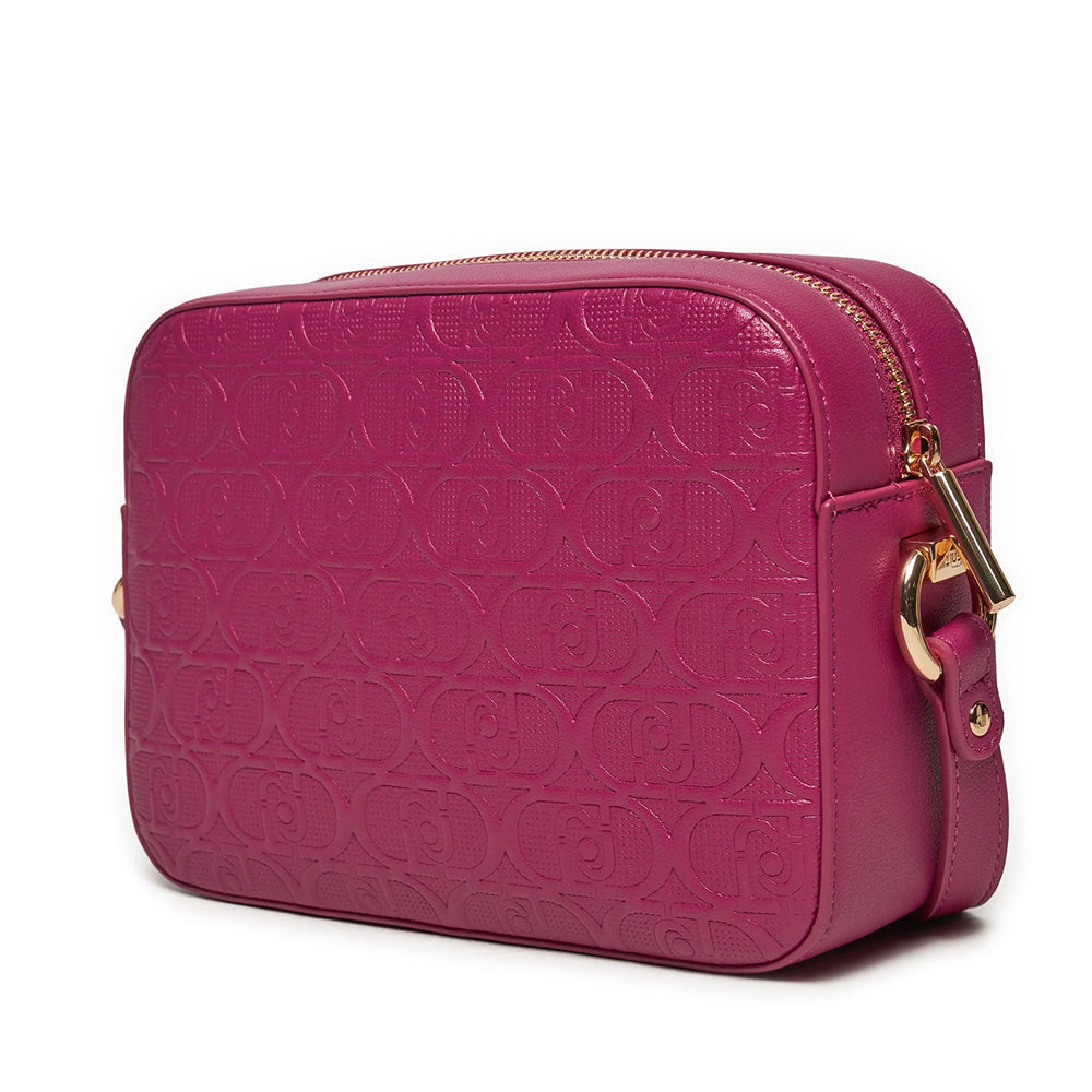 LIU JO Better Shoulder Kameratasche mit durchgehendem Fuchsia-Monogramm-Logo