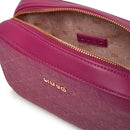 LIU JO Better Shoulder Kameratasche mit durchgehendem Fuchsia-Monogramm-Logo