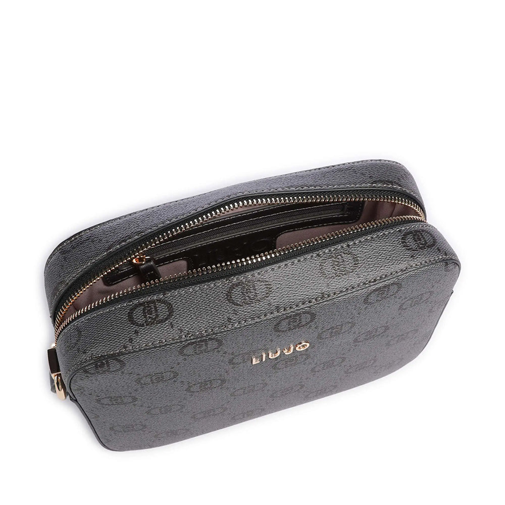 Camera Case a Tracolla LIU JO Better con Stampa Logo All Over Nero