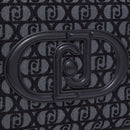 Shopping Bag Large a Mano e a Spalla LIU JO in Tessuto Jacquard Nero con Logo All Over