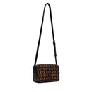 Borsa a Tracolla Doppio Scomparto LIU JO in Tessuto Jacquard Marrone con Logo All Over