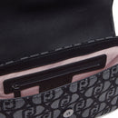 Borsa Donna a Spalla LIU JO in Tessuto Jacquard Nero con Logo All Over