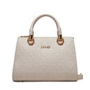 Borsa Donna a Mano LIU JO Better con Logo Monogram All Over True Champagne