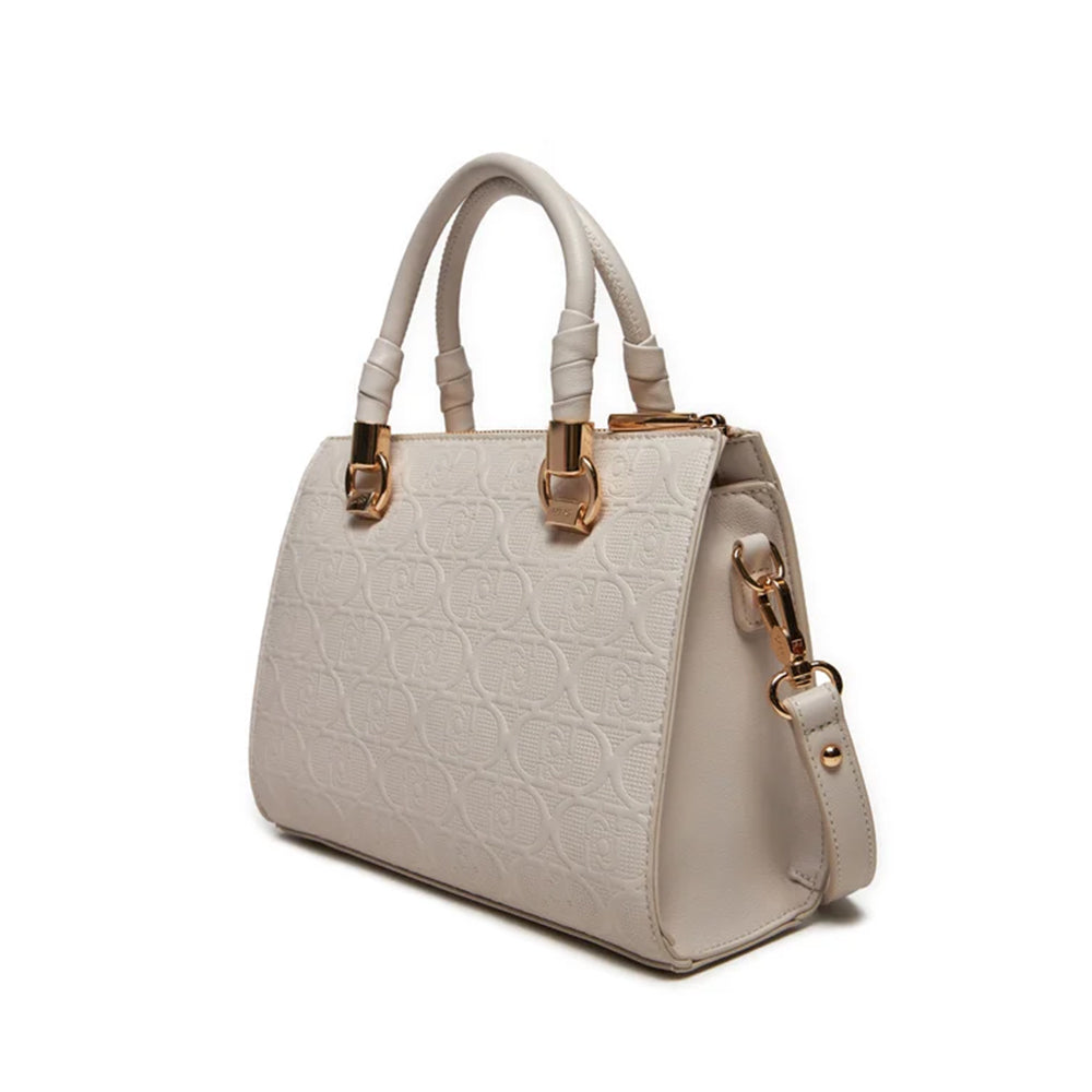 Borsa Donna a Mano LIU JO Better con Logo Monogram All Over True Champagne