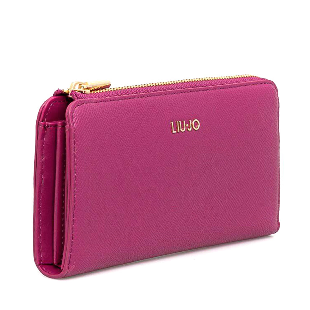 Portafoglio Donna con Zip LIU JO stampa Saffiano Fucsia