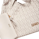 Maxi Shopping Bag LIU JO Better Trapuntata con Lavorazione a Treccia True Champagne