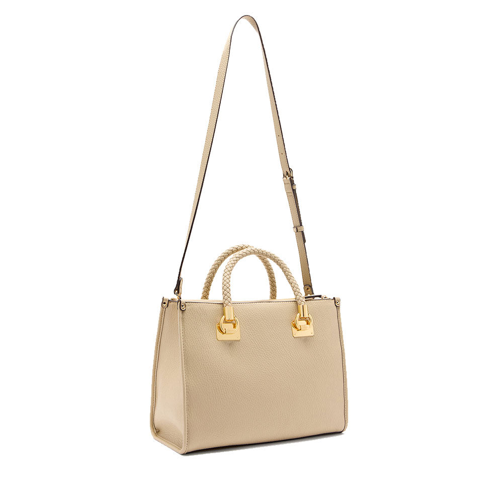 Borsa Donna a Mano Media LIU JO effetto Bottalato color Sabbia