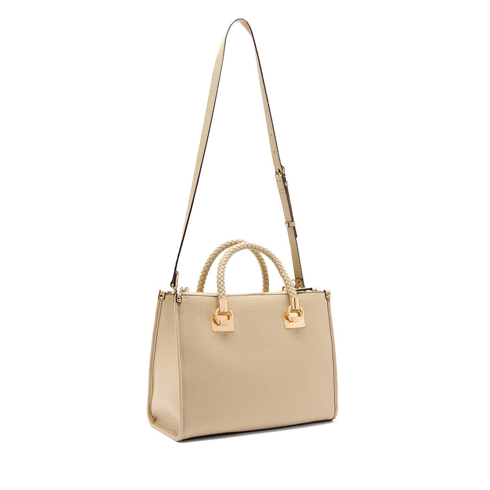 Borsa Donna a Mano Media LIU JO effetto Bottalato color Sabbia