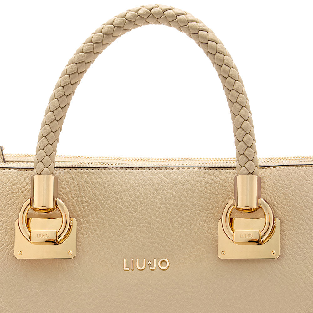 Borsa Donna a Mano Media LIU JO effetto Bottalato color Sabbia