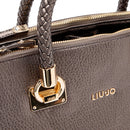 Borsa Donna a Mano Media LIU JO effetto Bottalato Moro Light