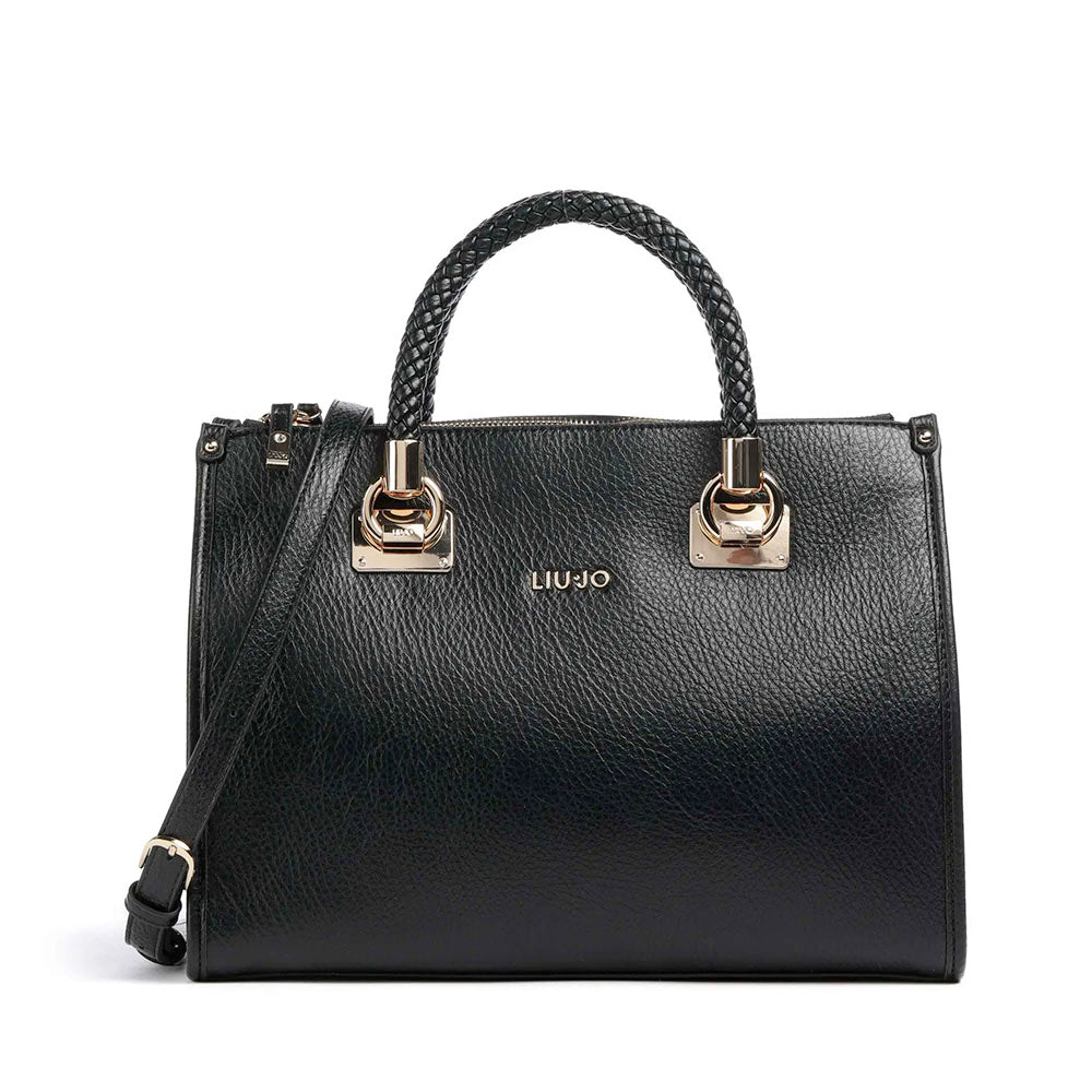 Borsa Donna a Mano Media LIU JO effetto Bottalato Nero