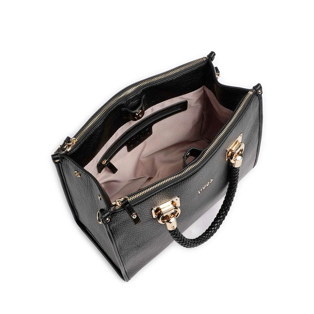 Borsa Donna a Mano Media LIU JO effetto Bottalato Nero