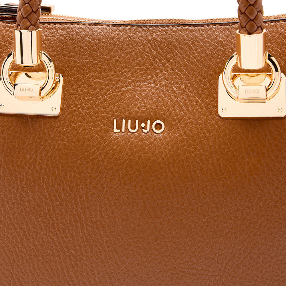 Borsa Donna a Mano Media LIU JO effetto Bottalato color Pan di Zenzero