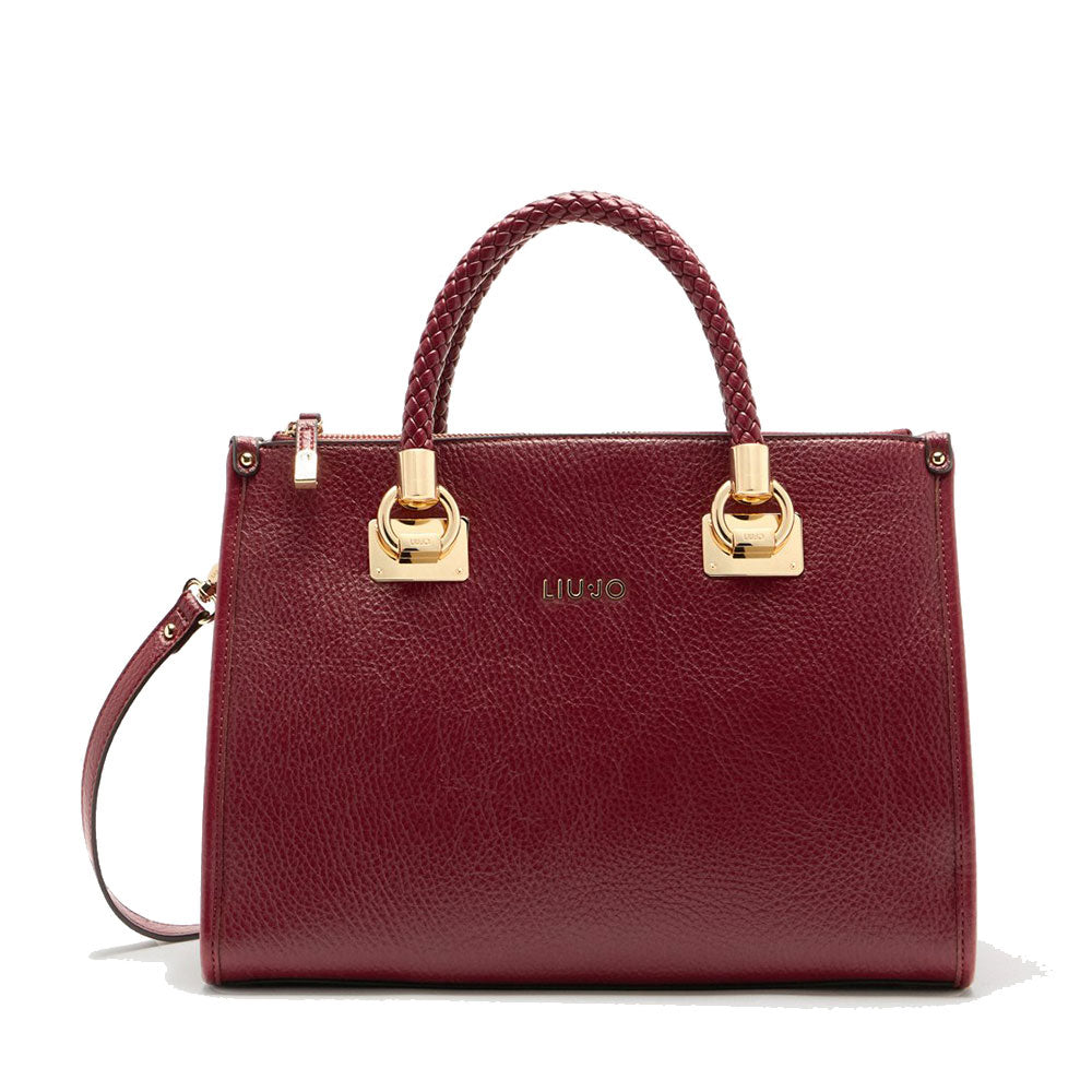 Borsa Donna a Mano Media LIU JO effetto Bottalato Red Wine