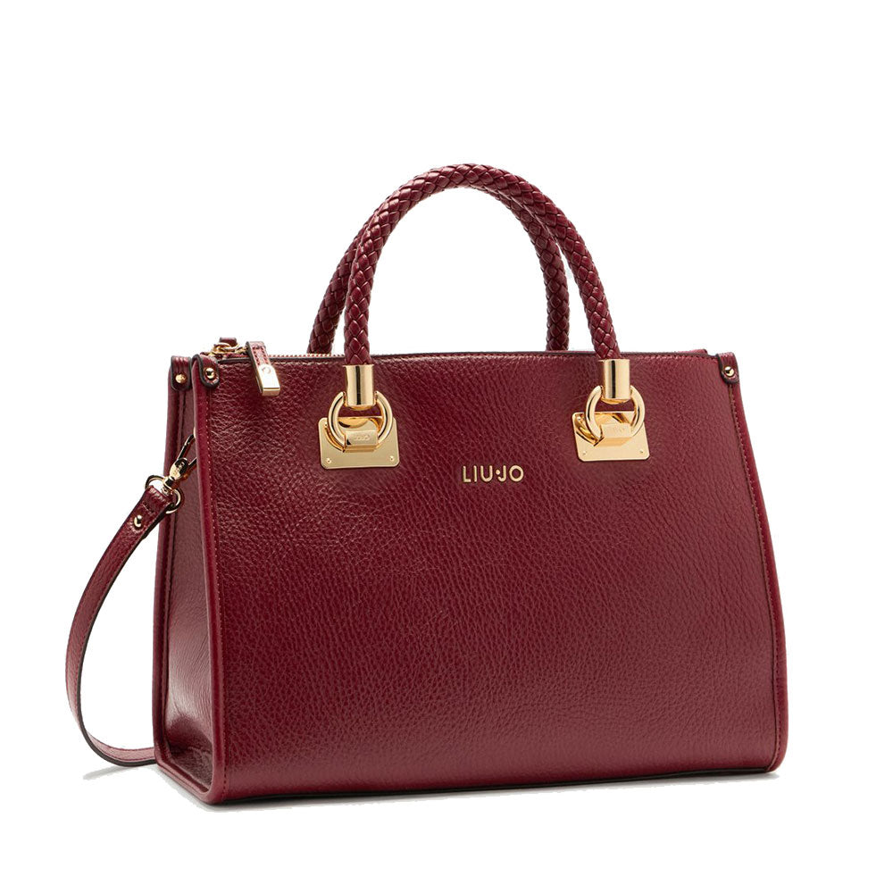 Borsa Donna a Mano Media LIU JO effetto Bottalato Red Wine