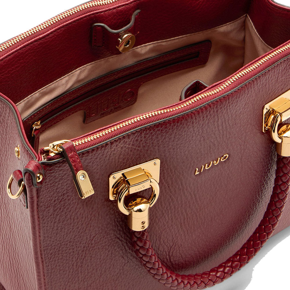 Borsa Donna a Mano Media LIU JO effetto Bottalato Red Wine