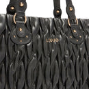 LIU JO Better Damen-Einkaufstasche, gesteppt, mit schwarzem Webmuster