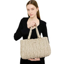 LIU JO Damen Better Quilted Shopping Bag mit marmorfarbenem Webmuster