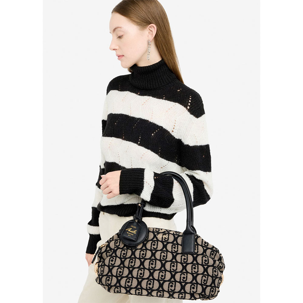 Bauletto Medio Donna LIU JO in Tessuto Jacquard color Tabacco