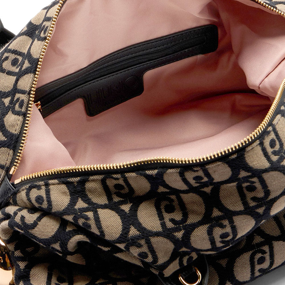 Bauletto Medio Donna LIU JO in Tessuto Jacquard color Tabacco