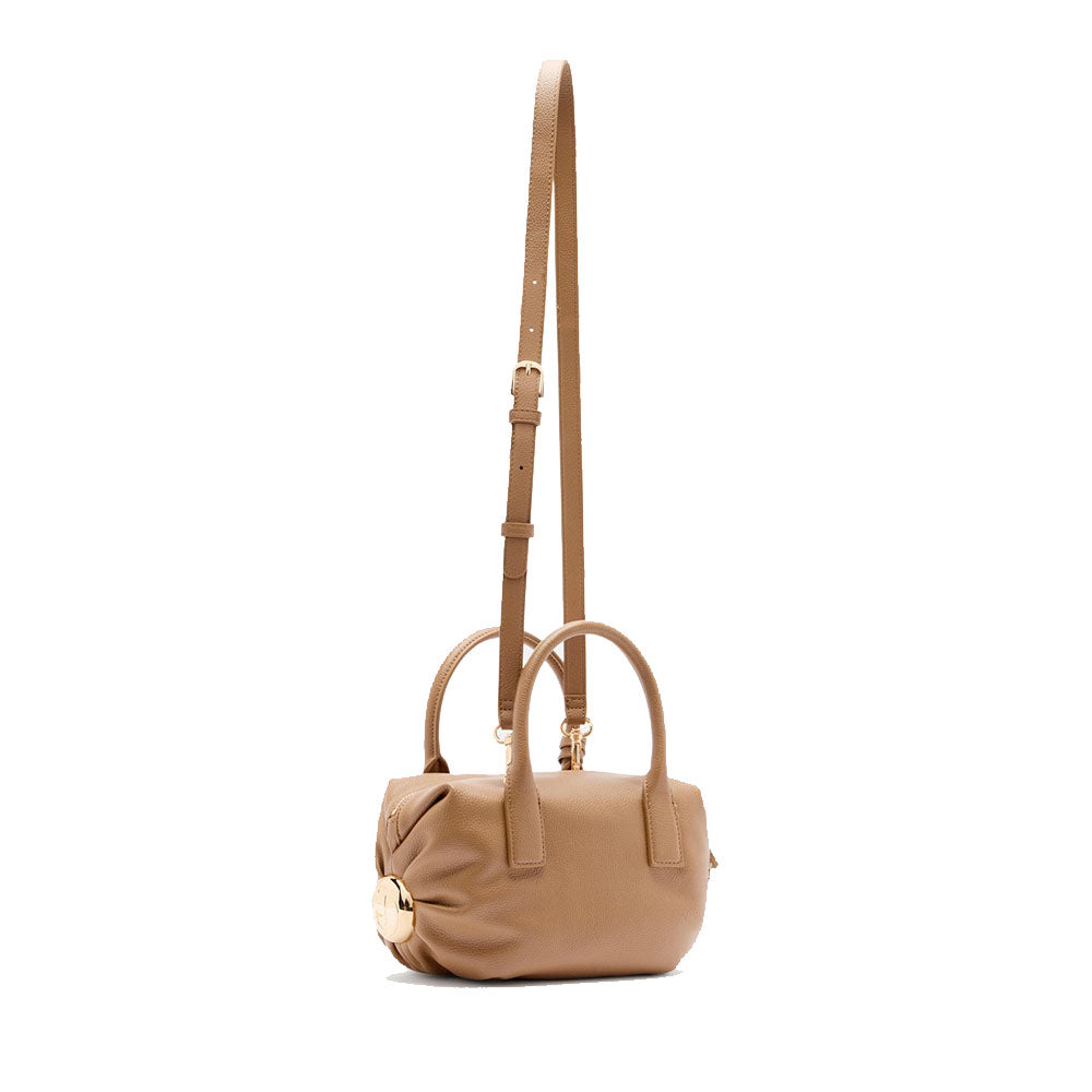 Bauletto Mini Donna LIU JO effetto Bottalato Marrone con Charm
