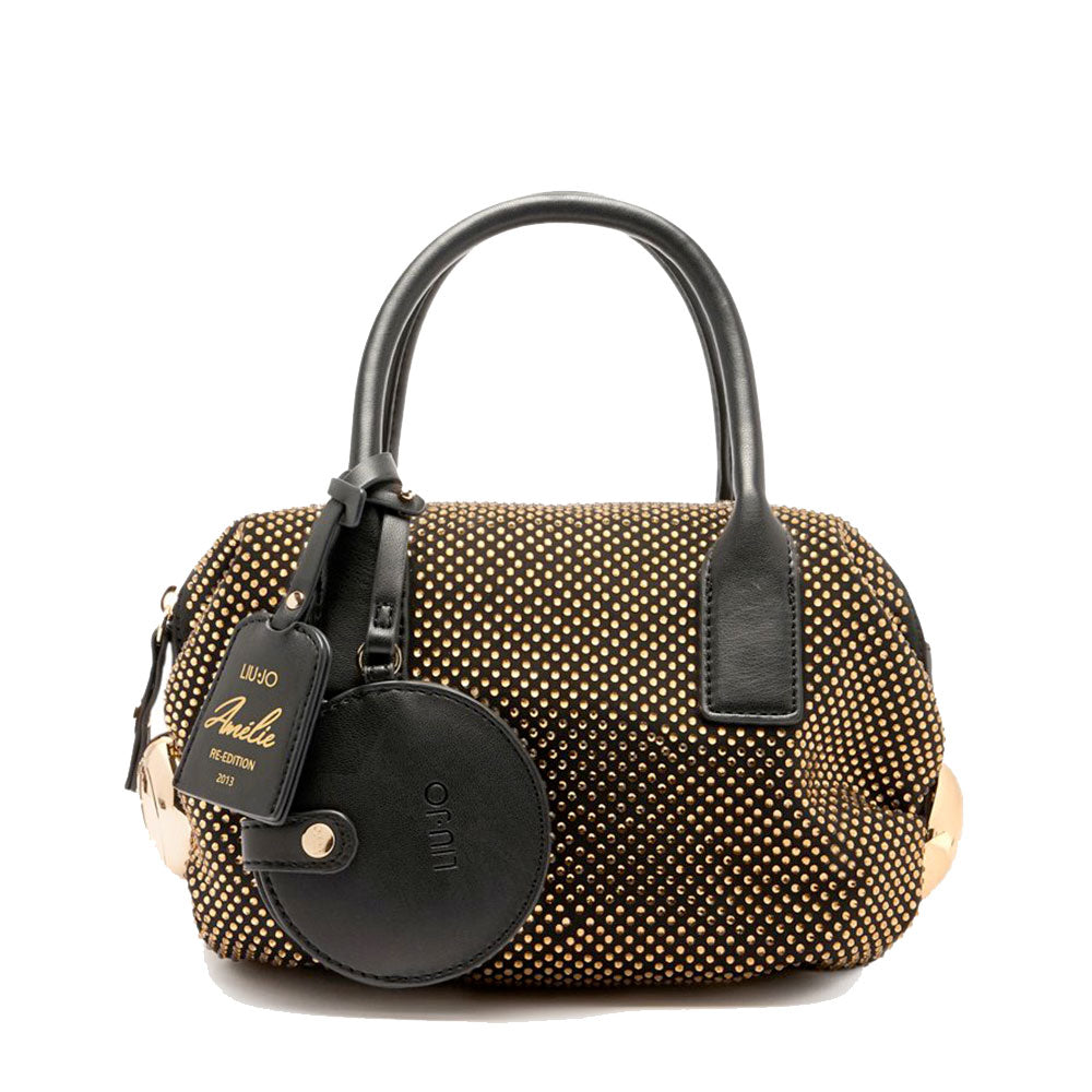 Bauletto Mini Donna LIU JO in Microfibra Nera con Strass