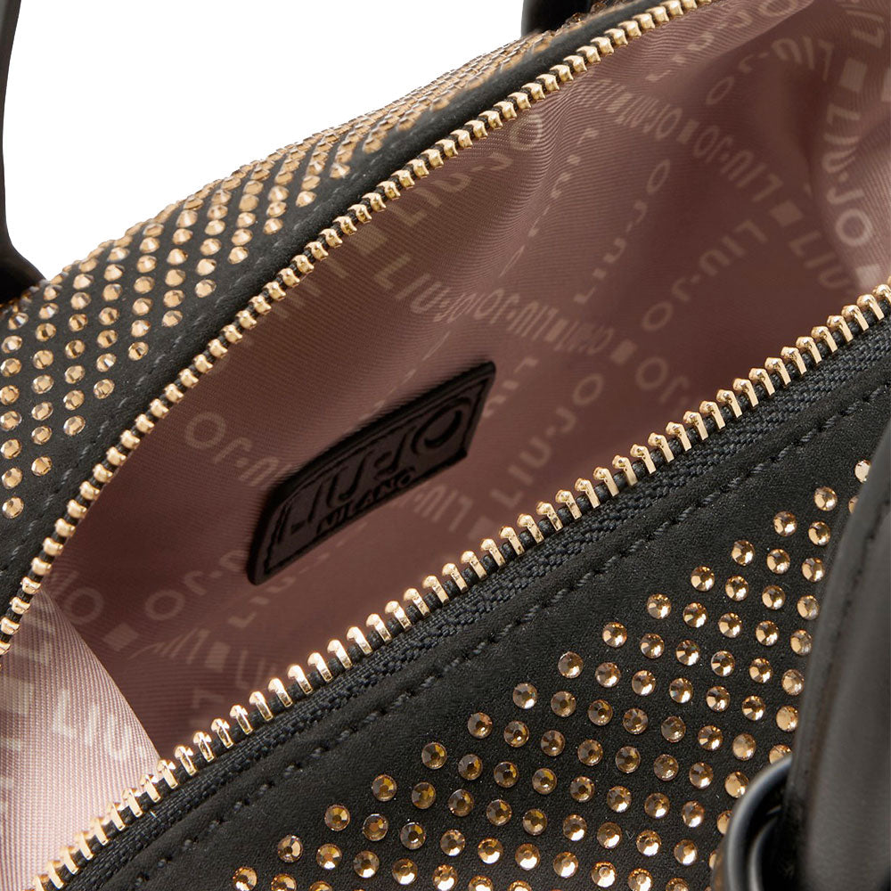 Bauletto Mini Donna LIU JO in Microfibra Nera con Strass