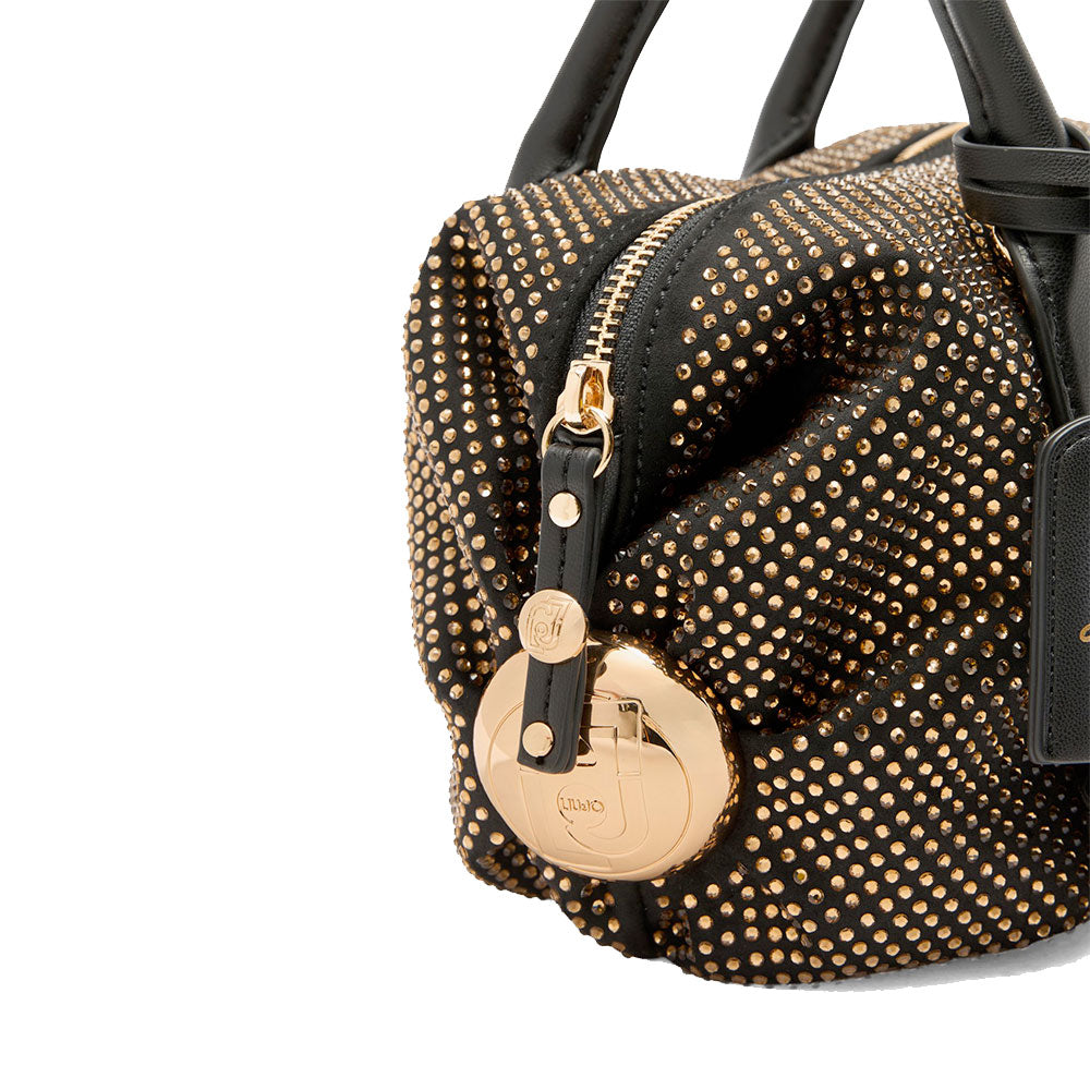 Bauletto Mini Donna LIU JO in Microfibra Nera con Strass
